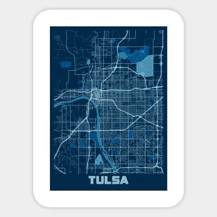 Tulsa - United States Peace City Map Sticker